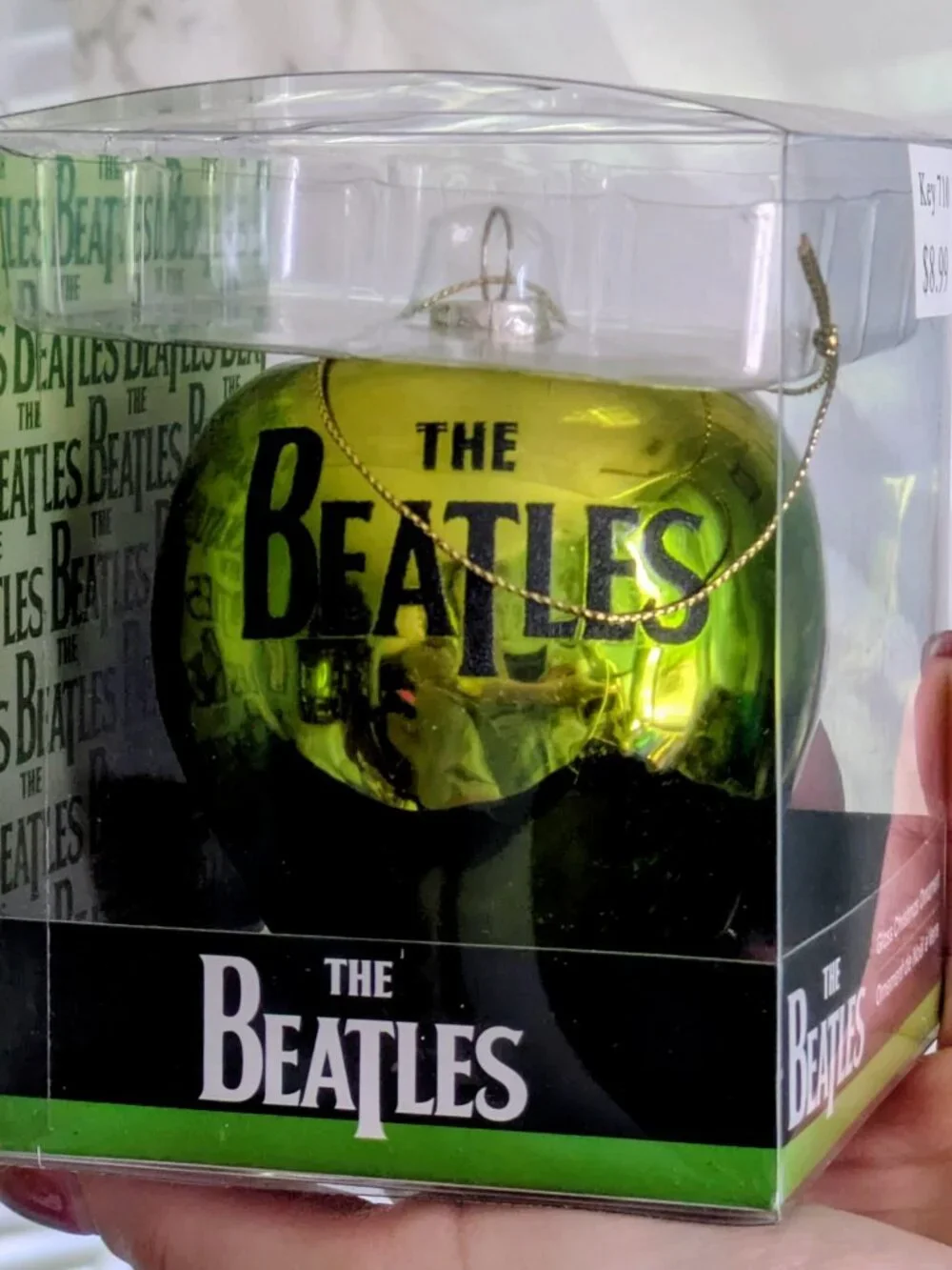 Kurt Adler The Beatles green apple Christmas ornament